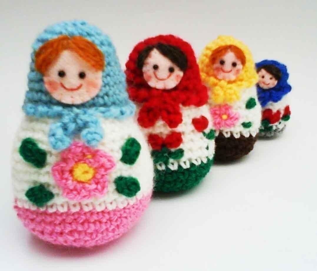Russian Matryoshka amigurumi babushka Dolls PDF Crochet Pattern