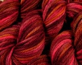 Bulky Weight Superwash Merino Wool Yarn - Merlot Multi - Hand Dyed Yarn, Knitting Craft Supplies