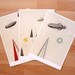 Zeppelins Series - Set of 3 Prints