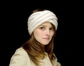 Hand Knit MARTA TURBAN in Cream / 10 Colors Available