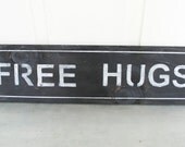 Subway Sign - Wood Sign - Free Hugs