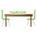 Table for two  16X11 digital art Print of wood table with sprouts Minimalist modern zen  brown green Valentine day digital collage