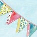 16X11 Bunting  art print of colorful triangle bunting, limited edition
