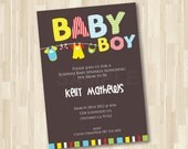 Baby Shower - Baby Clothesline Invitation DIY Printable for Baby Shower, Christening or Dedication 5x7 Card Il_170x135