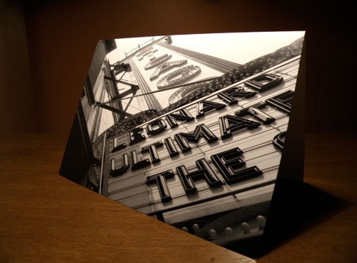 Chicago Marquee Photo Art Blank Greeting Card