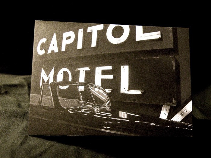 Capitol Motel Photo Art Route 66 Greeting Card