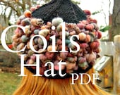 PDF Coils Hat Pattern handspun art yarn knitting SELL items knit from this
