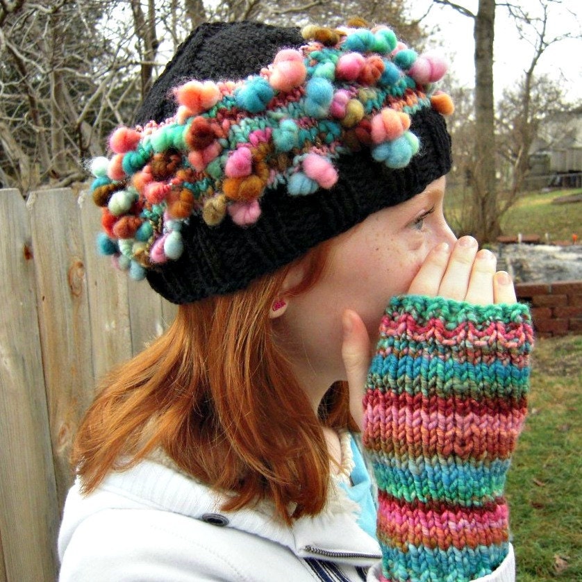 PDF Coils Hat Pattern handspun art yarn knitting SELL items knit from this