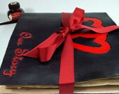 Custom Wedding Guest Book, Oversized Leather Journal