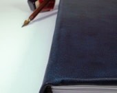 9x 6 Large Leather Journal, Plain Leather Bound Journal, Made to Order Leather Blank Book