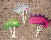 Princess Cupcake Toppers - cake decorations, party decorations, party supplies