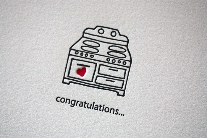 Bun in the Oven - Single Letterpress Card