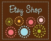 Etsy Banner Avatar Shop Set - Premade Etsy Store Design - Retro Flowers Design