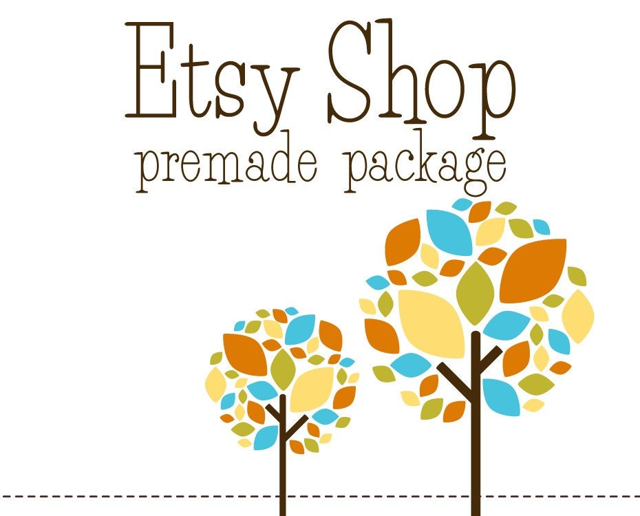 Premade Etsy Banner Avatar Shop Set - Etsy Premade Design Package - Wish Upon a Tree Design