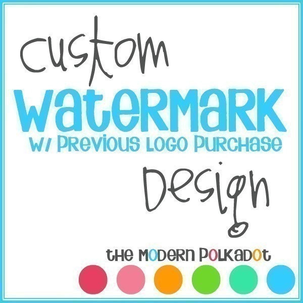 Watermark w/ previous purchase of a logo design