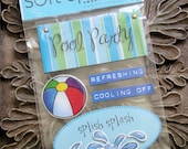 Soft Spoken Embellishments Me and My Big Ideas Pool Party Splash Retail 4.99 Sticker Embellishments for scrapbooking, cards etc