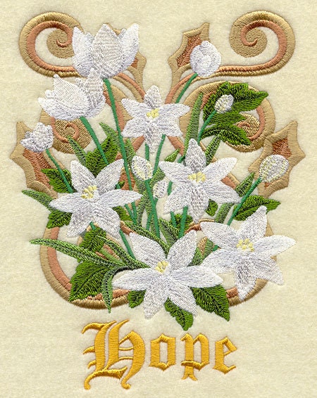 VICTORIAN STAR Of BETHLEHEM - Hope - Machine Embroidery Quilt Block (AzEB)