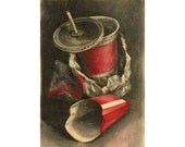 art print  for gamers and geeks Fries To Go // teen room decor