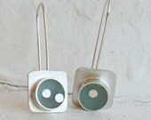 Little Sea Glass Blue Resin Earrings