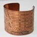 Chicago Map Copper Cuff Bracelet - River West
