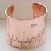 Chicago Subway CTA Map Copper Cuff Bracelet - Brown Line