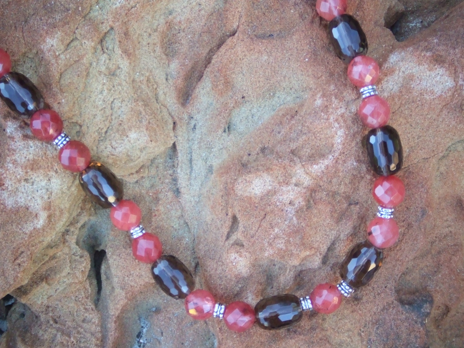 Cherry and Smoky Quartz