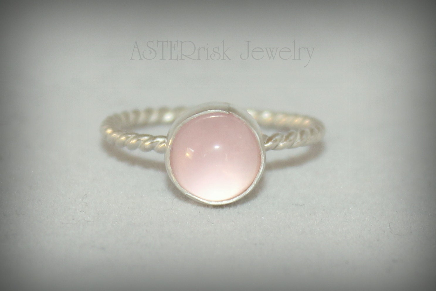 Ring - Rose Quartz Sterling Silver Stacking