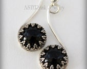 Earrings - Sterling Silver Black Onyx Drop