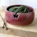 SALE - The butterfly yarn bowl, hand thrown pottery yarn bowl in ruby red