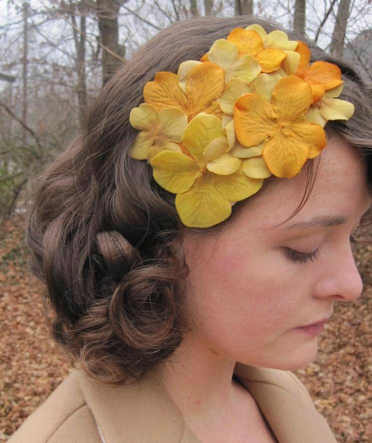 Yellow Brick Road - A Fancy Floral Fascinator by Thimble Kiss