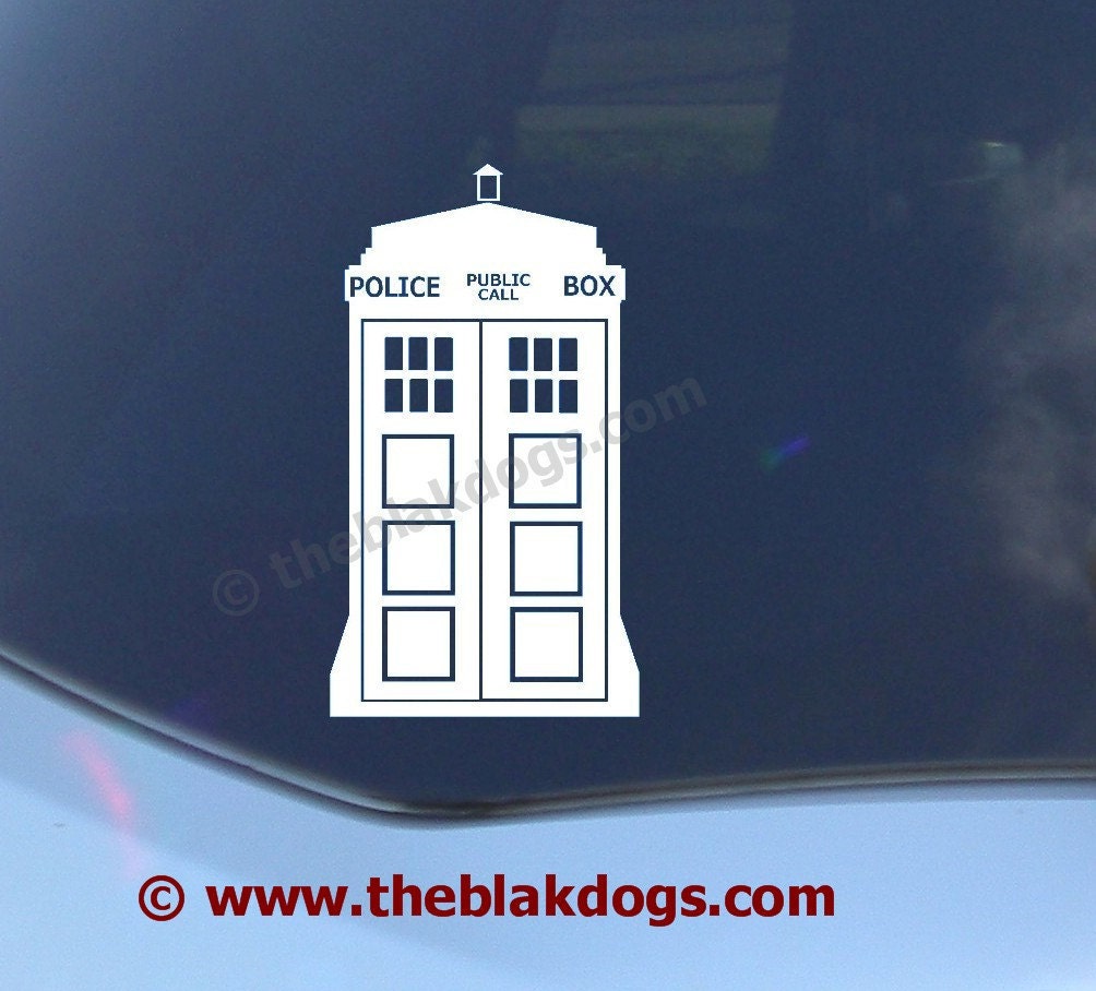 Dr. Who inspired Tardis - Vinyl Sticker Car Decal