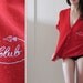 JETS Hockey Club cardigan . v neck granddad sweater in ruby red .large.extra large.xl.plus size .sale