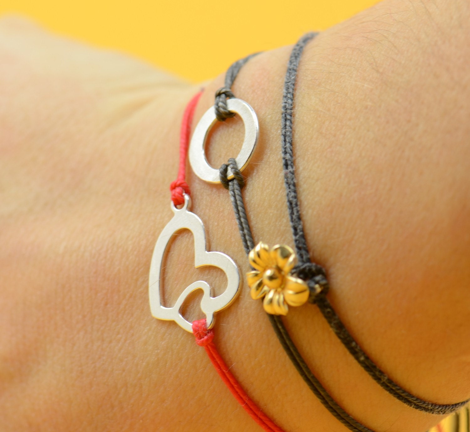 Heart bracelet . Sterling silver