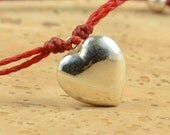 Heart charm bracelet . Sterling silver