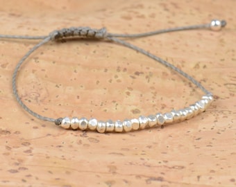 Sterling silver nuggets bracelet