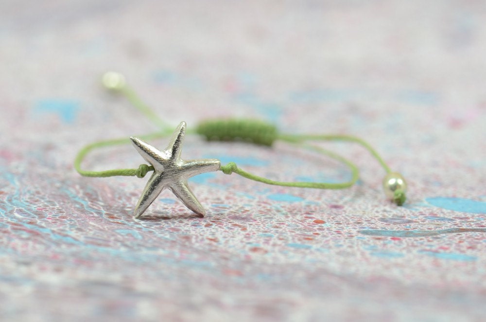 Star charm bracelet sterling silver