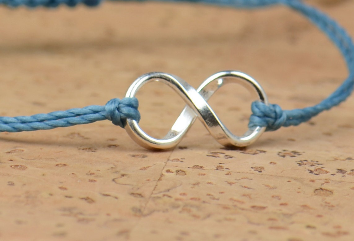 Sterling Silver Karma Infinity bracelet . friendship