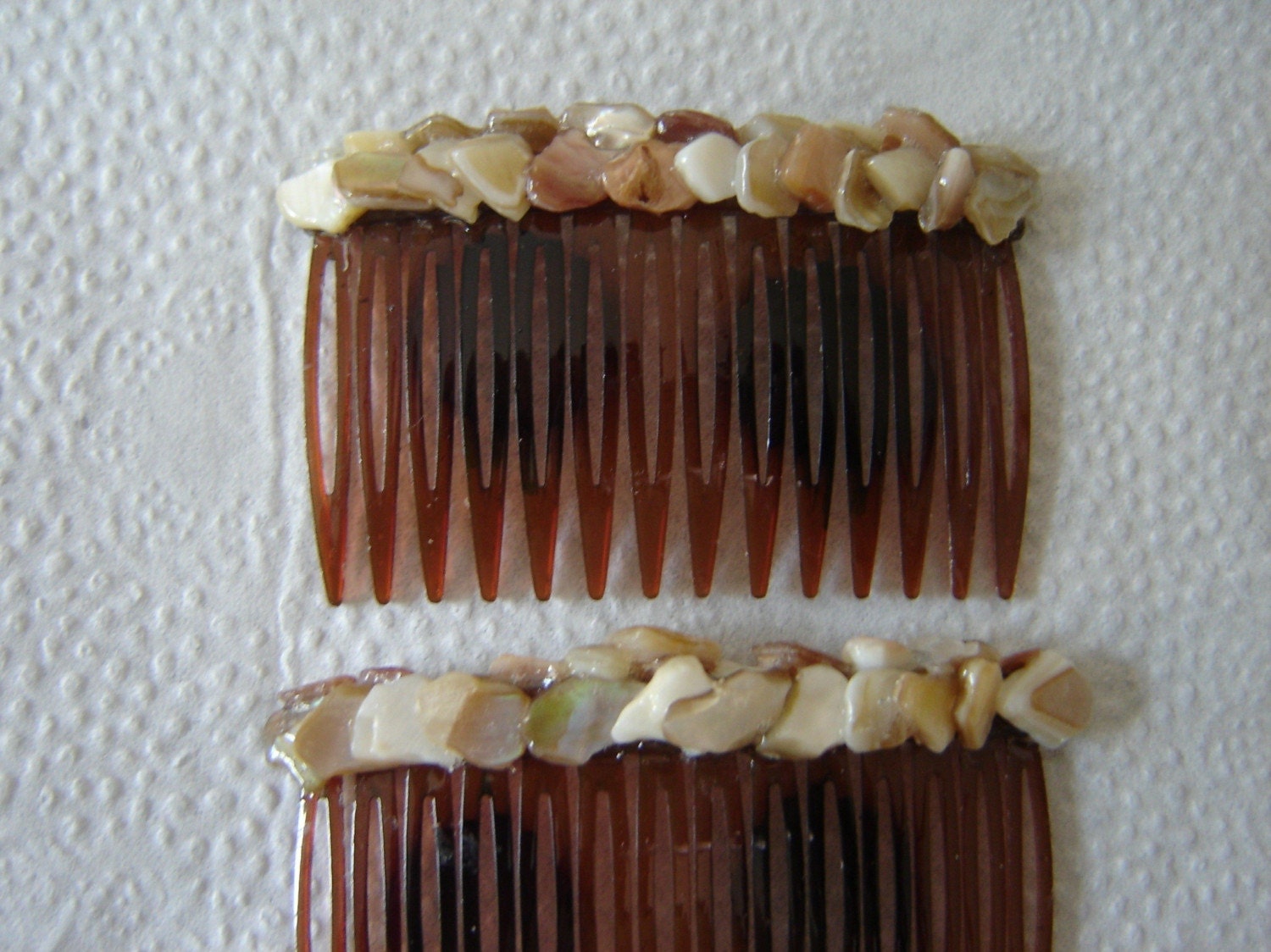 Seashell Hair Combs..Large Crushed Shells