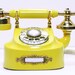 Reserved for Tonje - Refurbished Retro Yellow Bell Rotary Telephone