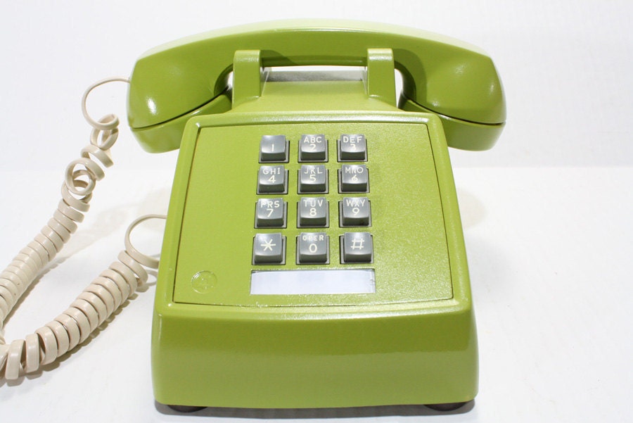 Refurbished Green Western Electric Push Button Phone