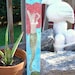 Mermaid Picket Fence vintage style wall art BEACH COTTAGE