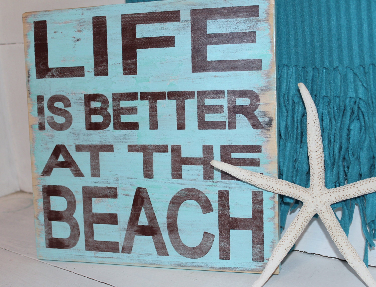 Beach Sign Life is Better Nautical and Nursery Home Decor