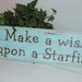 Starfish Make a Wish Sign Coastal Cottage Beach Decor Baby Nursery Decor