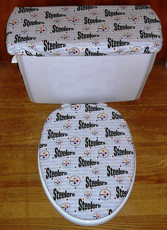 Pittsburgh Steelers Toilet Seat and Tank Lid by