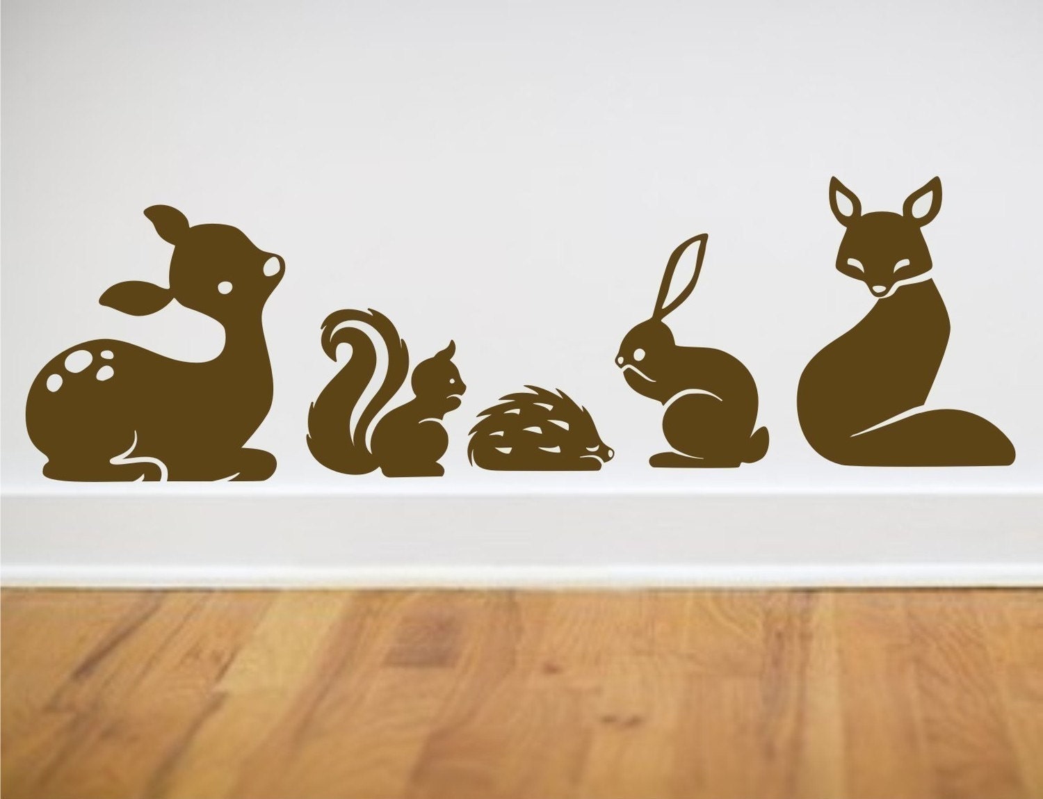 Animal set wall decals deer fox hedgehog bunny squirrel SMALL SIZE