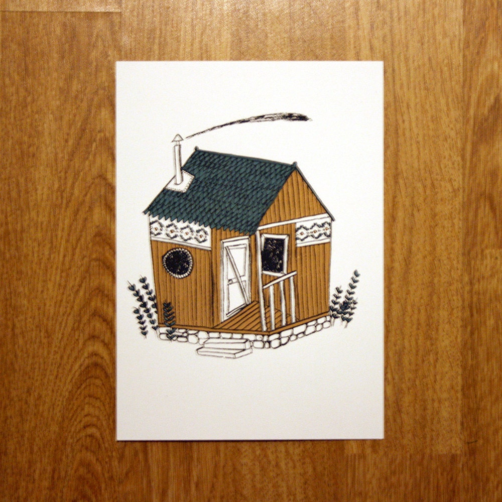 Cabin screen-print