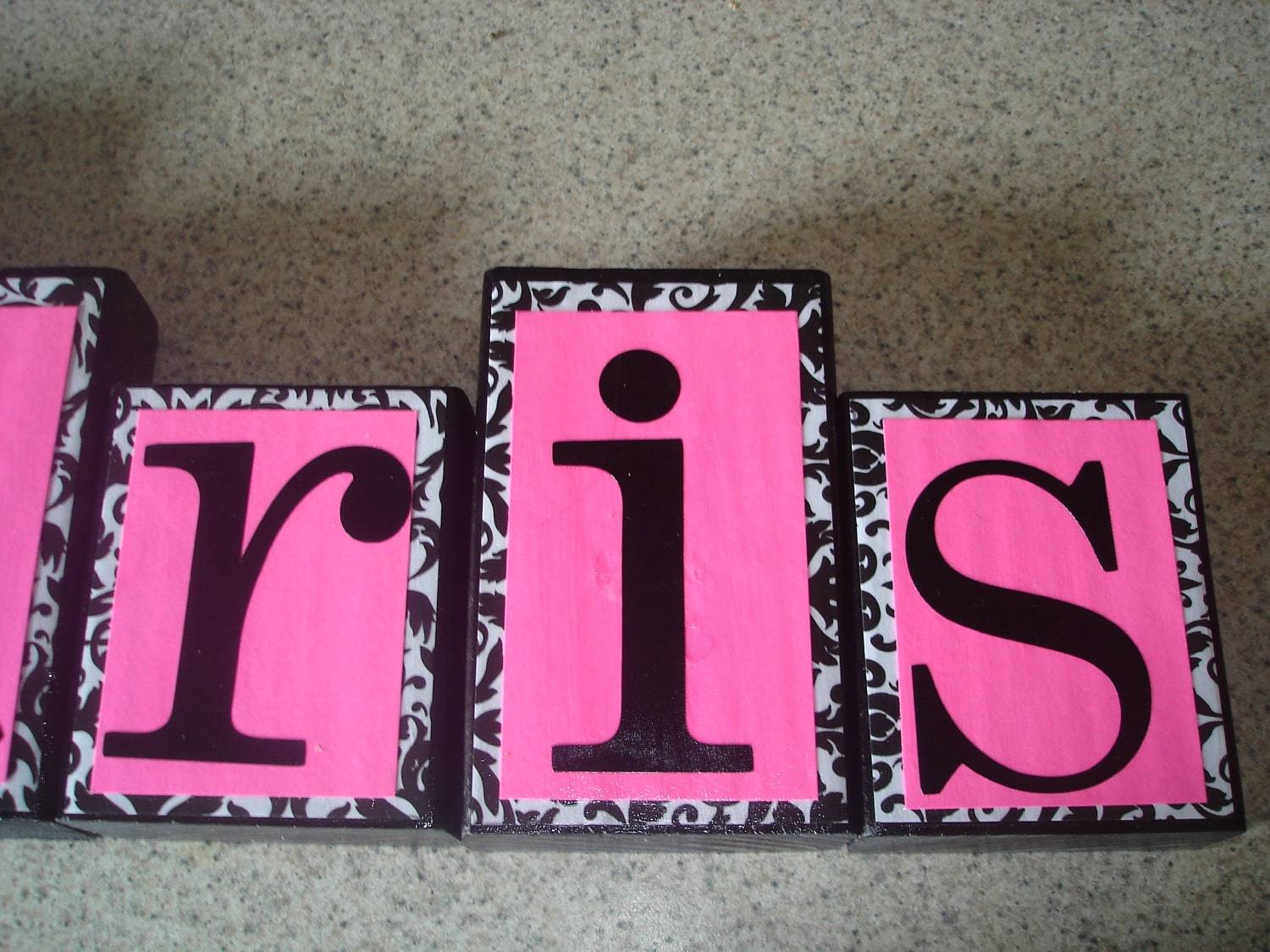 Paris decorative wooden blocks, name blocks