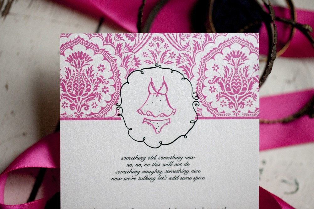 Lingerie Shower Invites