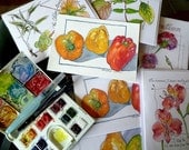 Botanical Watercolor Print Greeting Cards