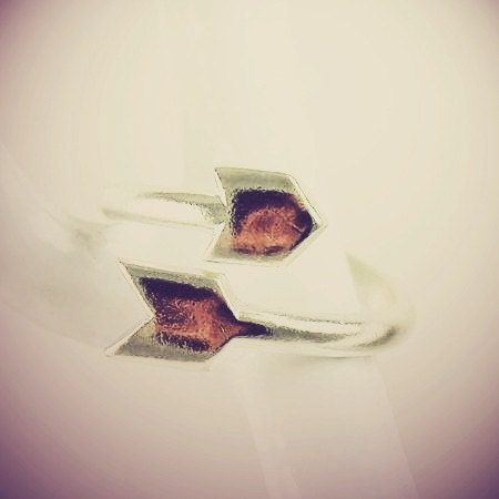 bent arrow ring sterling silver